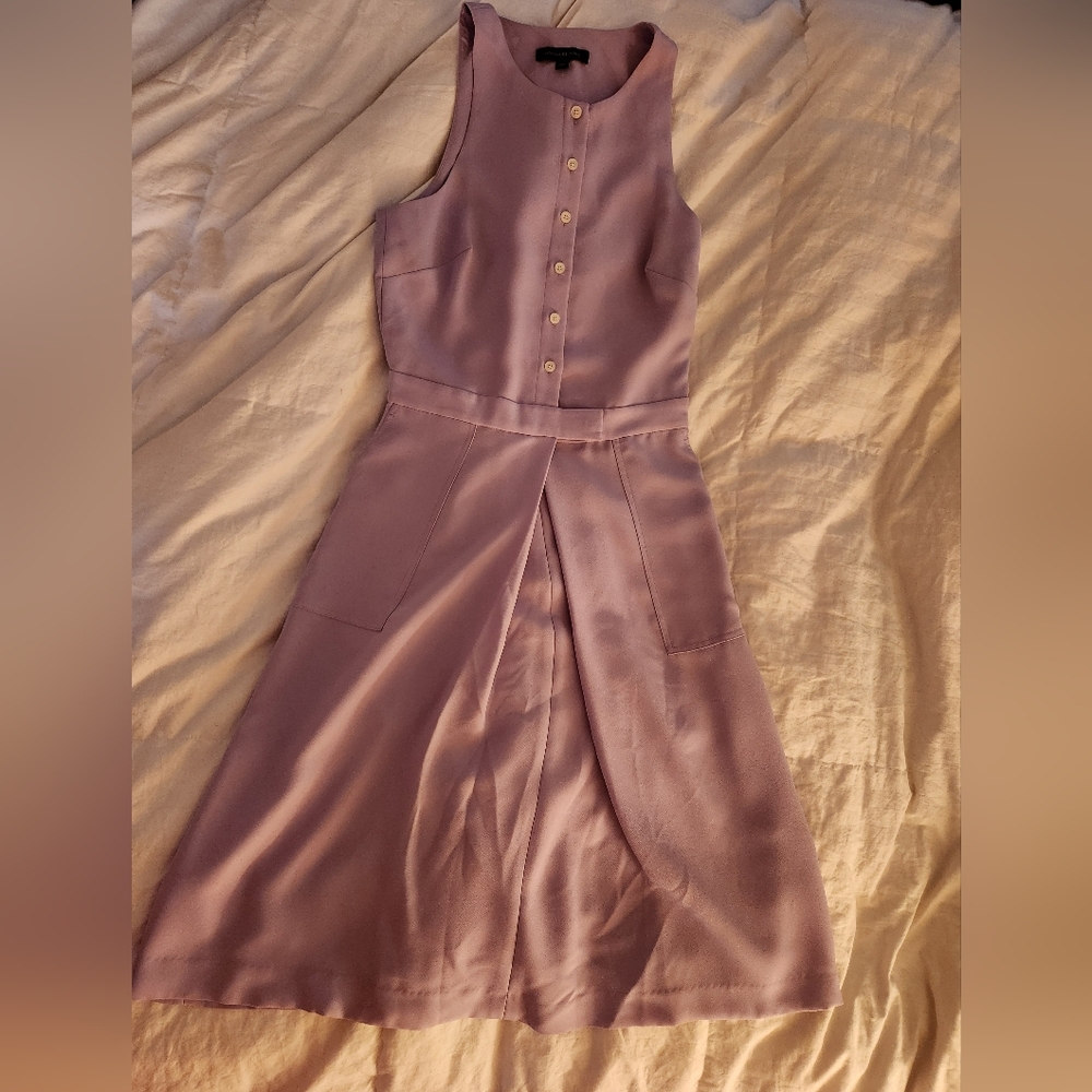 Banana Republic midi sleeveless dress lavender size 2 nwot - Picture 3 of 15
